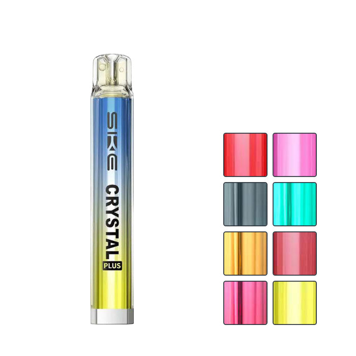 SKE Crystal Plus Starter Vape Kit with 8 squares showcasing eight out of the ten available colours