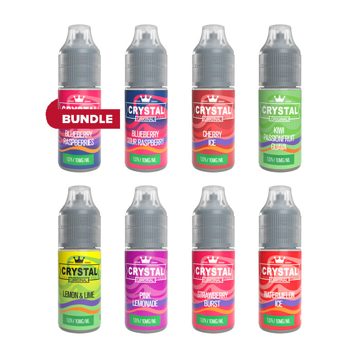 Eight 10ml E-Liquids by SKE Crystal