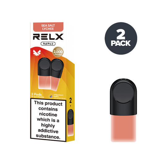 Sea Salt Lychee RELX Pod Pro 2 Pre-filled Pod and Box