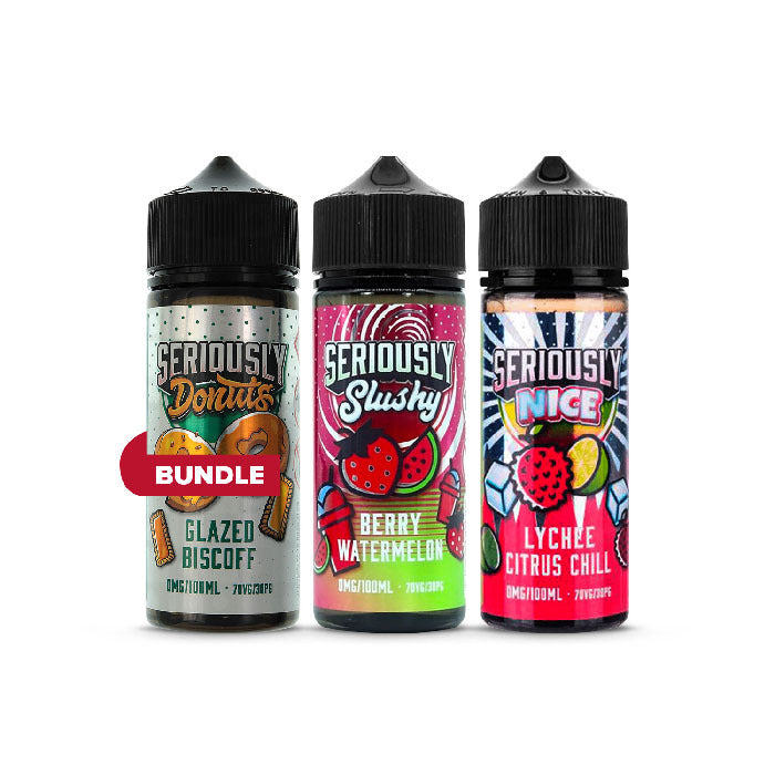 Three 100ml E-liquids by Seriously