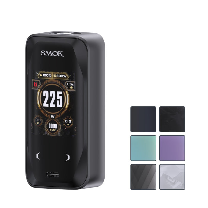 Smok X-Priv Plus Mod with six squares showcasing all available colours