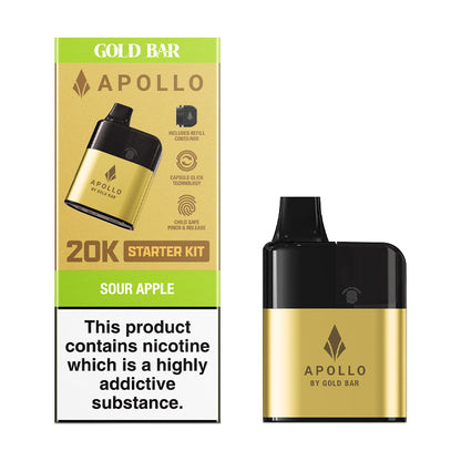 Sour Apple Gold Bar Apollo 20K Starter Kit and Box