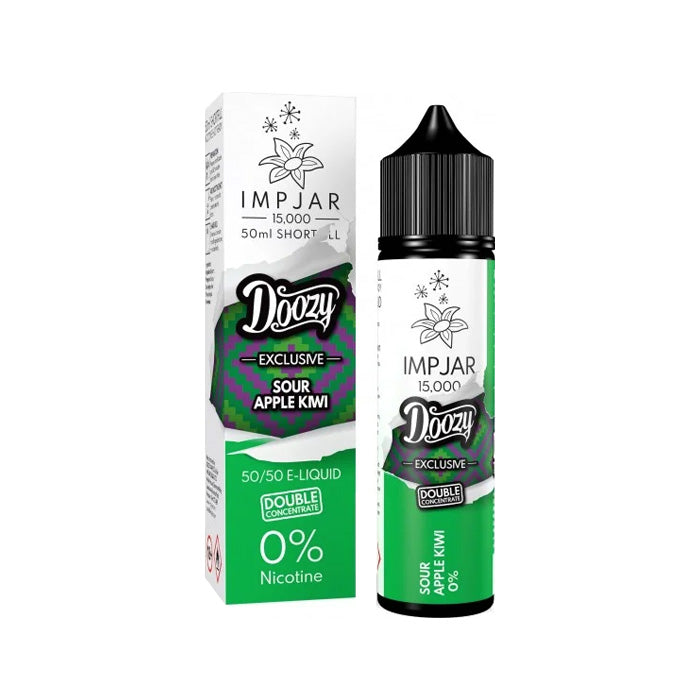 Sour Apple Kiwi 50ml Shortfill E-Liquid by Imp Jar & Doozy Vape