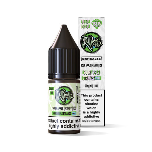 Sour Apple Strawzz on Ice Nicotine Salt by Ruthless