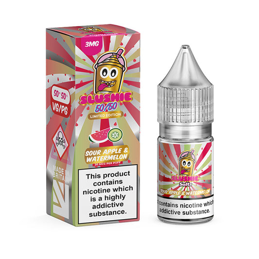 Sour Apple Watermelon 10ml E-Liquid by Slushie 50 50