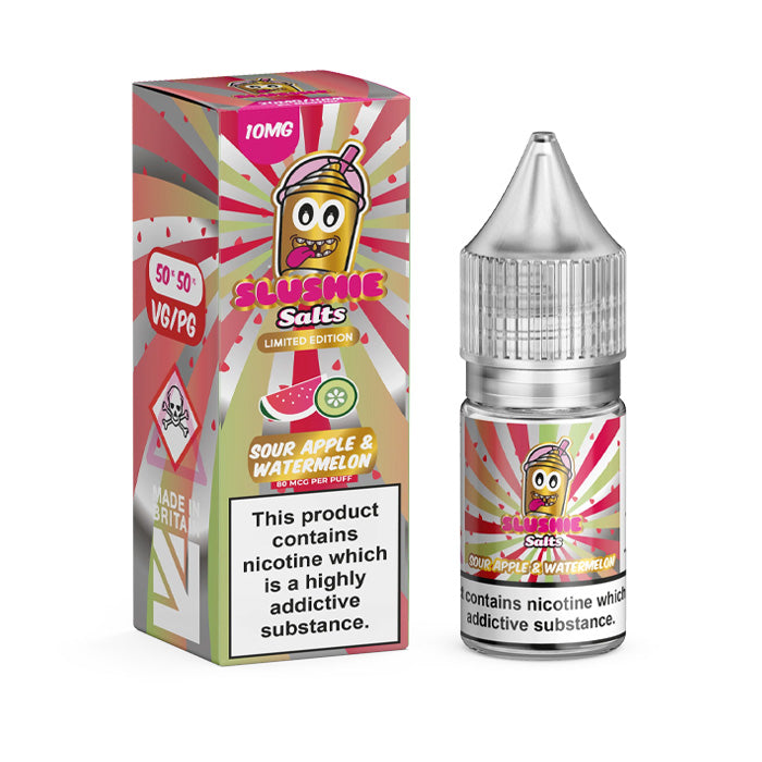 Sour Apple Watermelon 10ml Nic Salt E-Liquid by Slushie Originals