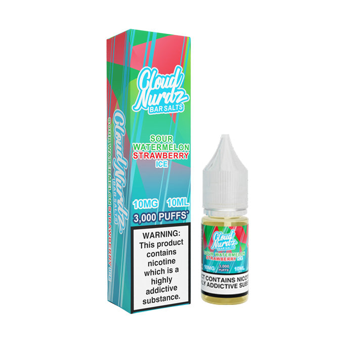 Ice Sour Watermelon Nic Salt E-Liquid By Cloud Nurdz