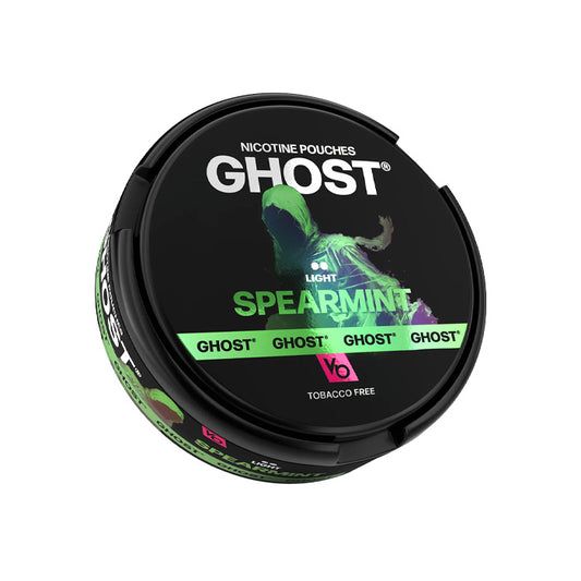 Tub of Spearmint Ghost Nicotine Pouches Light