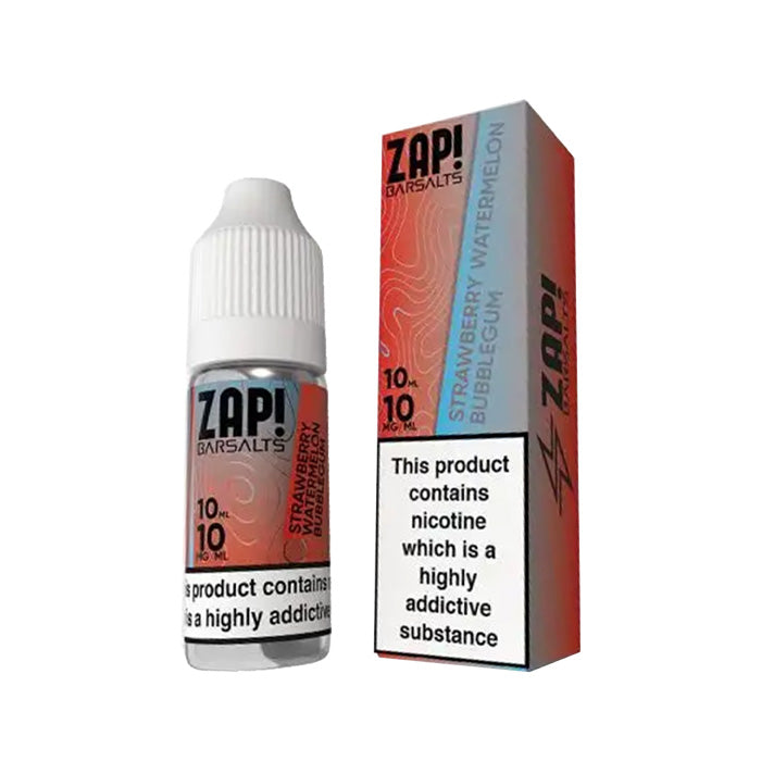 Starwberry Watermelon Bubblegum 10ml Nic Salt E-Liquid by Zap Bar Salts