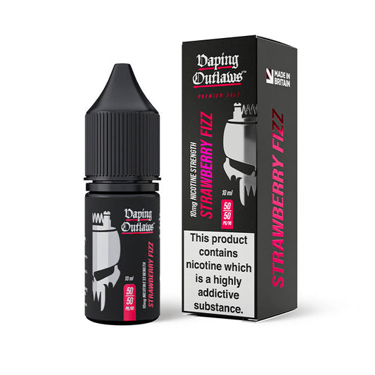 Strawberry Fizz 10ml Nic Salt E-Liquid by Vaping Outlaws