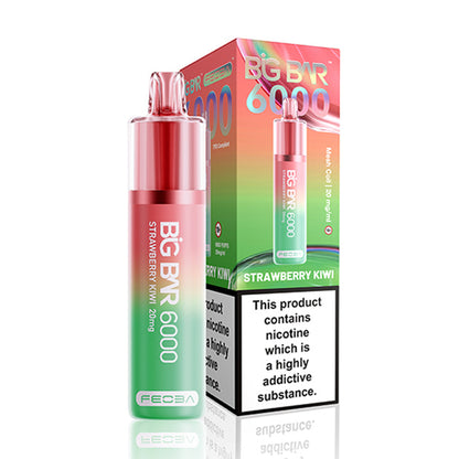 Strawberry Kiwi Feoba Big Bar 6000 Disposable Vape with Box