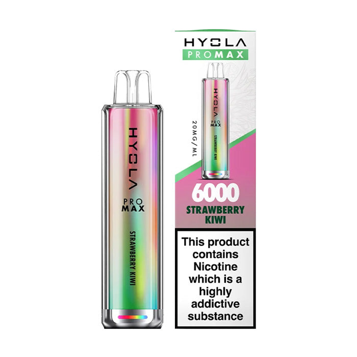 Strawberry Kiwi Hyola Pro Max 6000 Disposable Vape and Box