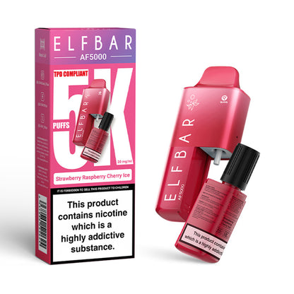 Elf Bar AF5000 Disposable Vape Strawberry Raspberry Cherry Ice