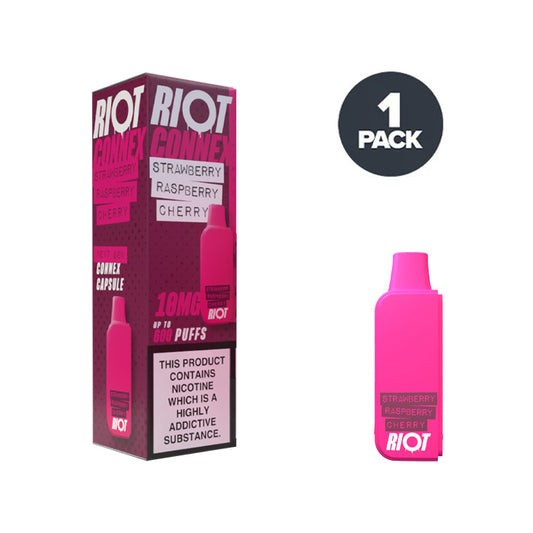 Strawberry Raspberry Cherry Riot Connex Pod and Box