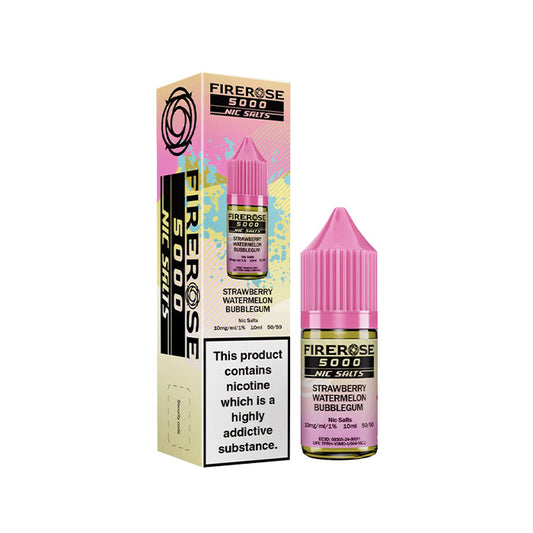 Strawberry Watermelon Bubblegum 10ml Nic Salt E-Liquid by Firerose 5000