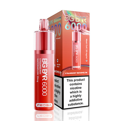 Strawberry Watermelon Feoba Big Bar 6000 Disposable Vape with Box