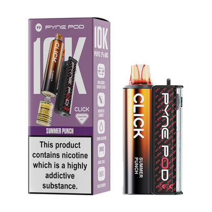 Summer Punch Pyne Click 10K Vape Kit and Box