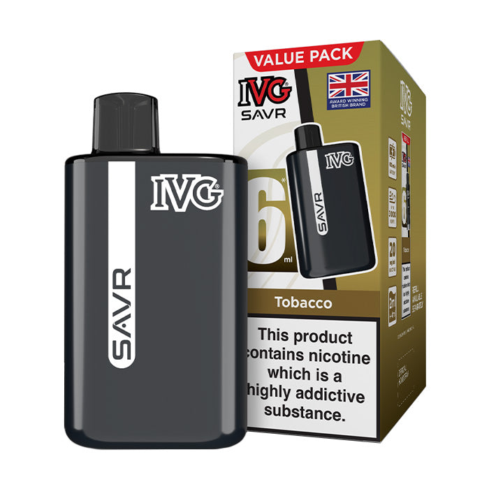 Tobacco IVG SAVR Starter Vape Kit and Box