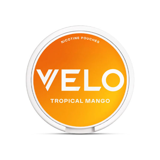 Tub of Tropical Mango Velo Slim Nicotine Pouches