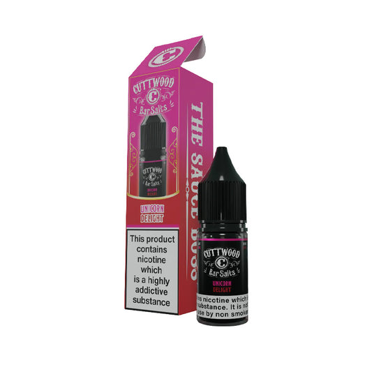 Unicorn Delight 10ml Nic Salt E-Liquid by Cuttwood Bar Salts