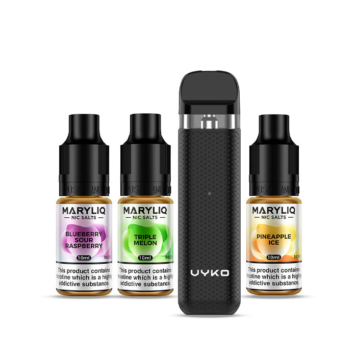 VYKO One Kit and three Lost Mary E-Liquids