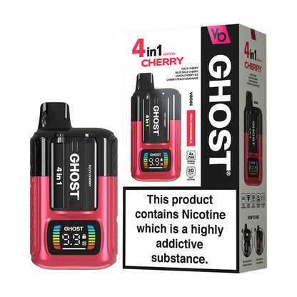 Vapes Bars Ghost 4in1 Starter Kit and Box Cherry Edition