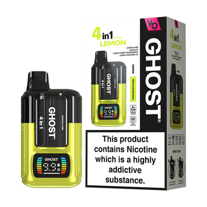 Vapes Bars Ghost 4in1 Starter Kit and Box Lemon Edition