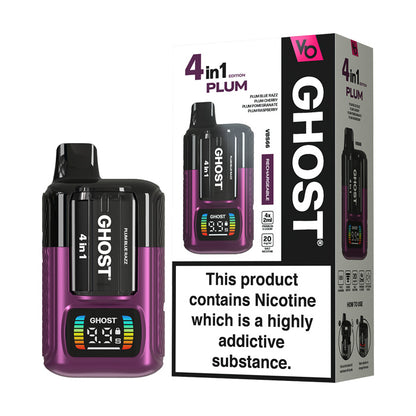 Vapes Bars Ghost 4in1 Starter Kit and Box Plum Edition