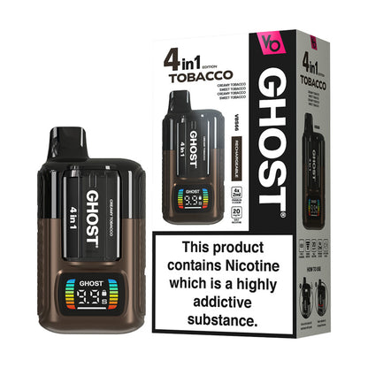 Vapes Bars Ghost 4in1 Starter Kit and Box Tobacco Edition