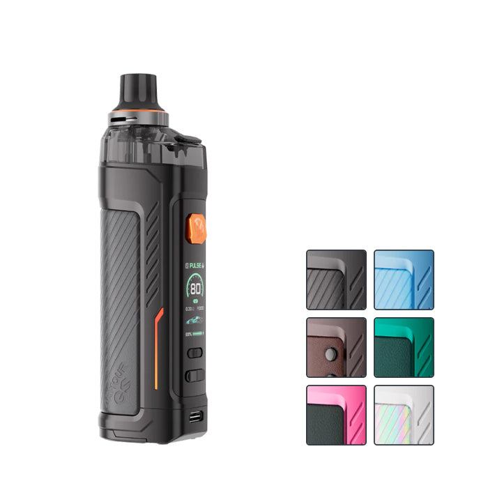 Vaporesso Armour GS Vape Kit with six squares showcasing all available colours