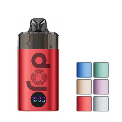 Vaporesso Dojo Blast 6000 Pod Kit with 6 squares showcasing all available colours