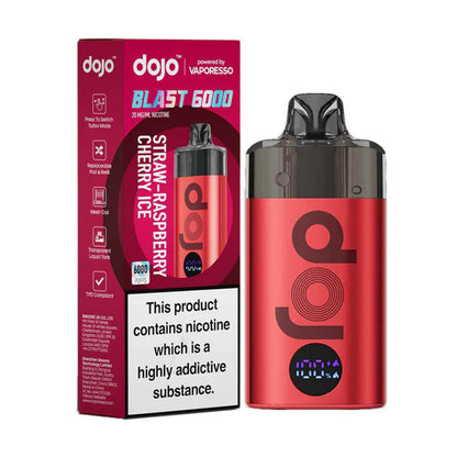 Vaporesso Dojo Blast 6000 Pod Kit Strawberry Raspberry Cherry Ice