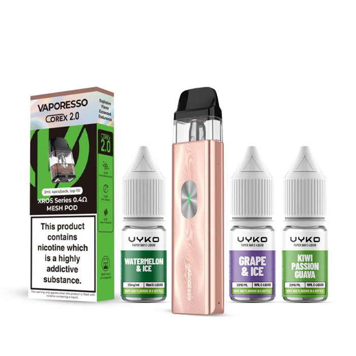 Vaporesso Xros 4 Mini Kit Bundle Champagne Gold