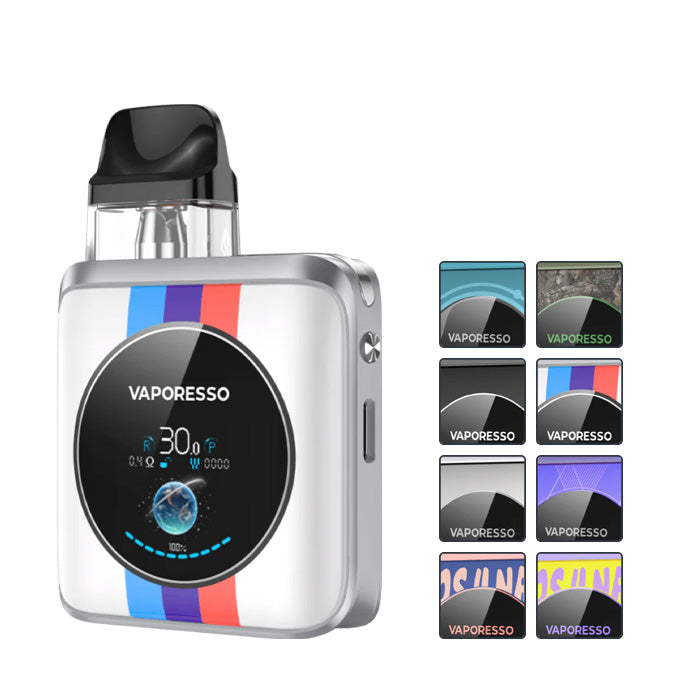 Vaporesso Xros 4 Nano Pod Kit with 8 Squares Showcasing All Available Colours