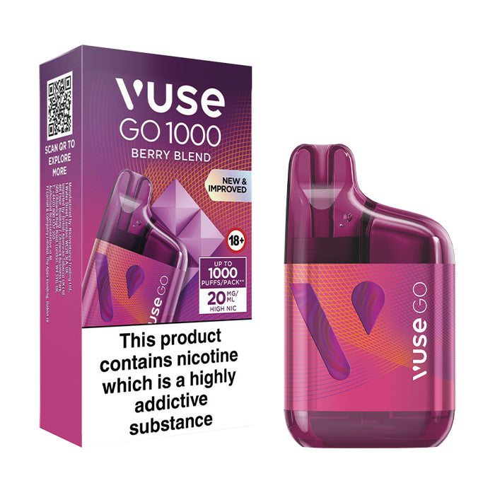 Vuse Go 1000 Box Disposable Vape and Box Berry Blend