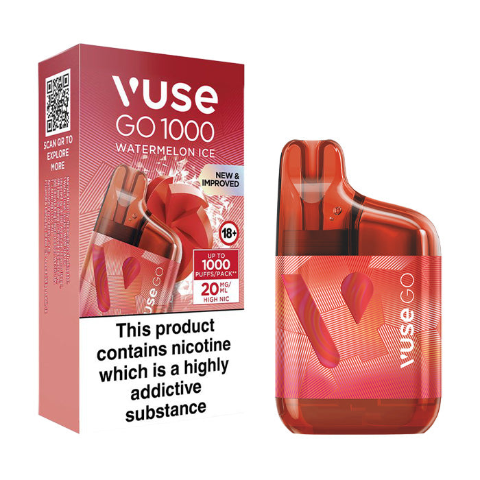 Vuse Go 1000 Box Disposable Vape and Box Watermelon Ice