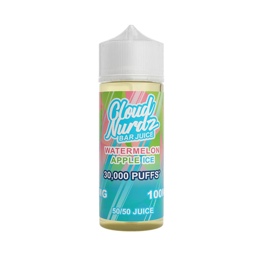 Watermelon Apple Ice 100ml Shortfill E-Liquid by Cloud Nurdz