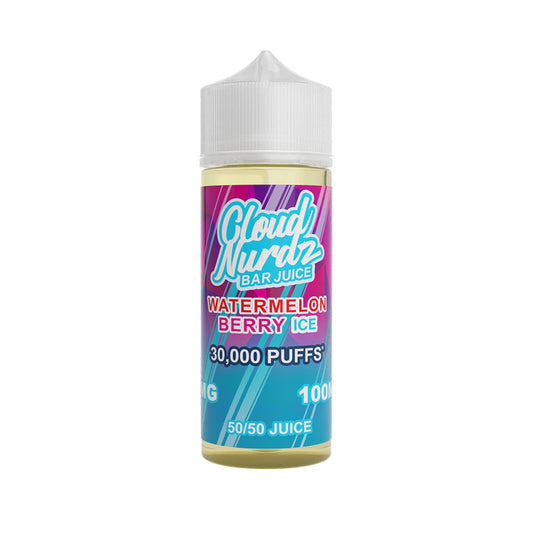 Watermelon Berry Ice 100ml Shortfill E-Liquid by Cloud Nurdz