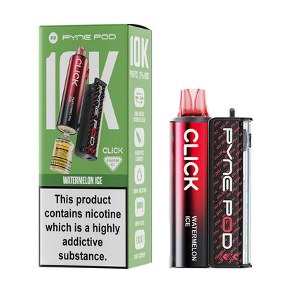 Watermelon Ice Pyne Click 10K Vape Kit and Box