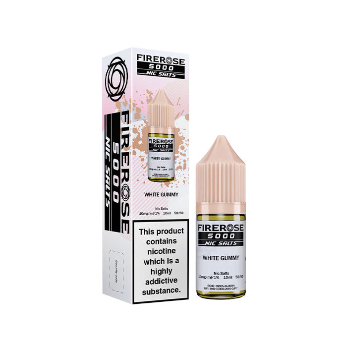 White Gummy 10ml Nic Salt E-Liquid by Firerose 5000