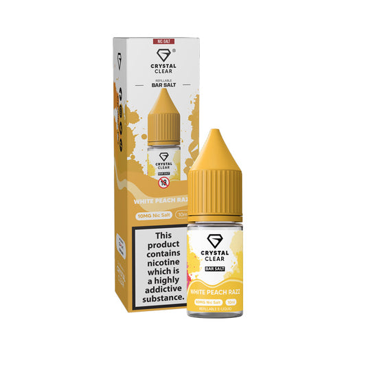 White Peach Razz Nicotine Salt by Crystal Clear