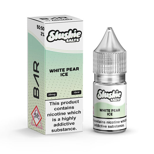 White Pear Ice 10ml Nic Salt E-Liquid by Slushie Bar Salts