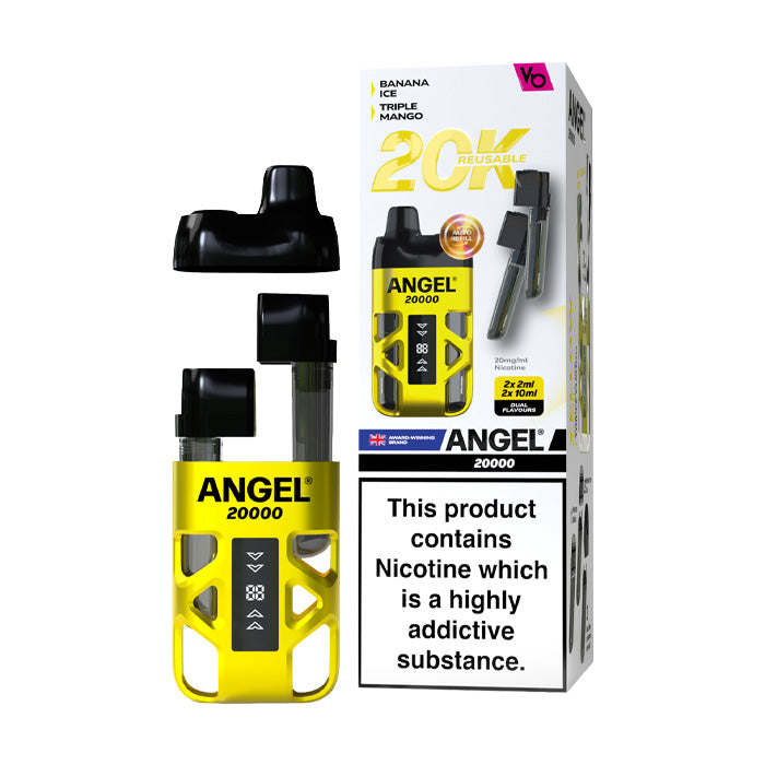 Yellow Edition Angel 20K Pre-filled Pod Kit and Box