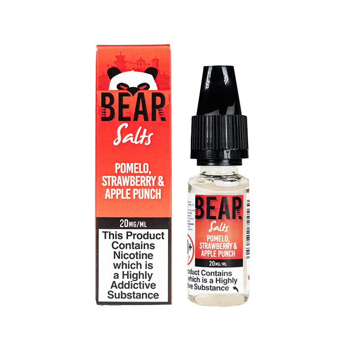 Bear Salts Pomelo Strawberry Apple Punch 10ml Nic Salt with Box