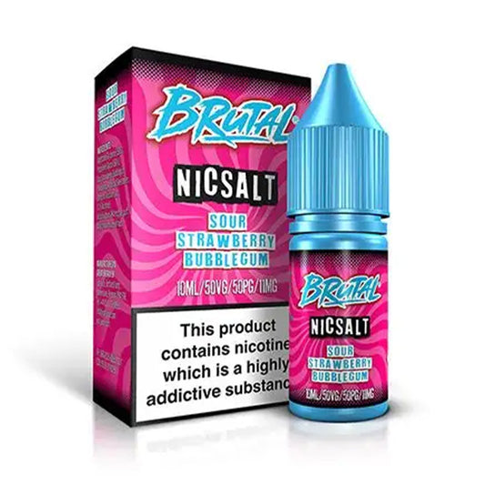 Brutal 10ml Nic Salt Sour Strawberry Bubblegum