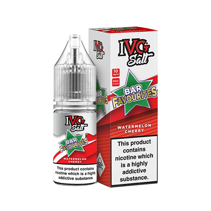 IVG Bar Favourites 10ml Nic Salt Watermelon Cherry with Box