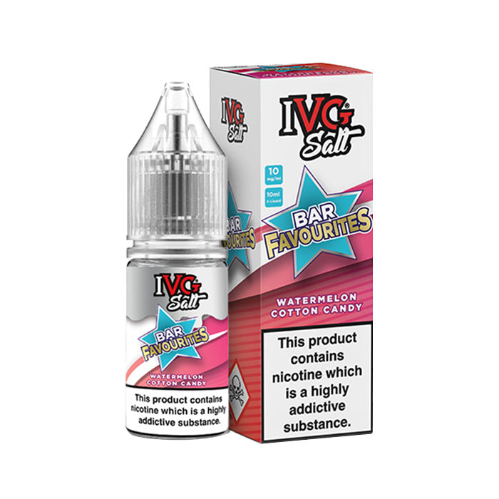 IVG Bar Favourites 10ml Nic Salt Watermelon Cotton Candy with Box