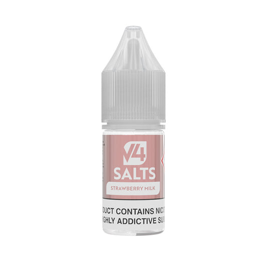 V4 10ml Nic Salt E-Liquid Strawberry Milk