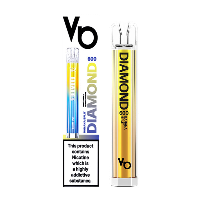 Vapes Bars Diamond Bar 600 Disposable Banana Split