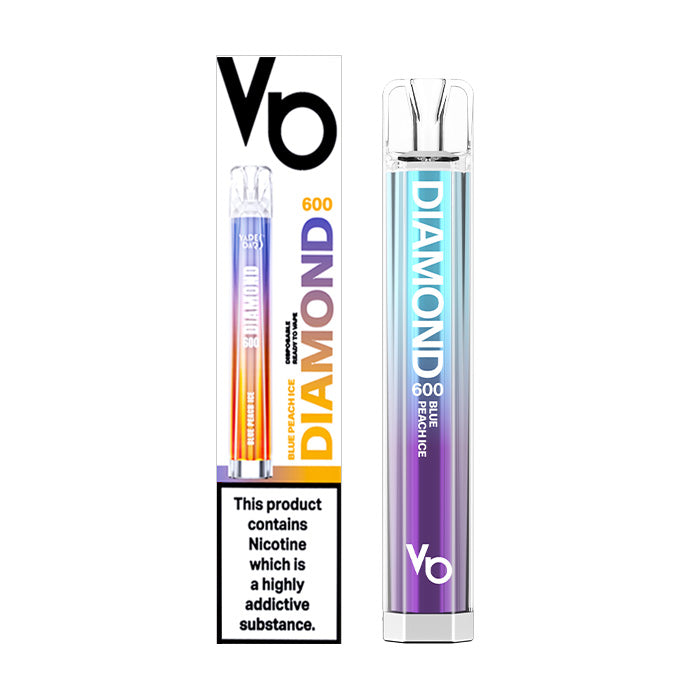 Vapes Bars Diamond Bar 600 Disposable Blue Peach Ice